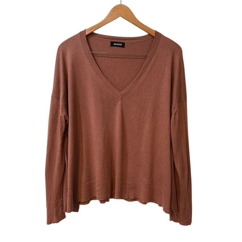 Naadam Womens Silk Cashmere Sweater Size XL Lightweight Rose Pink